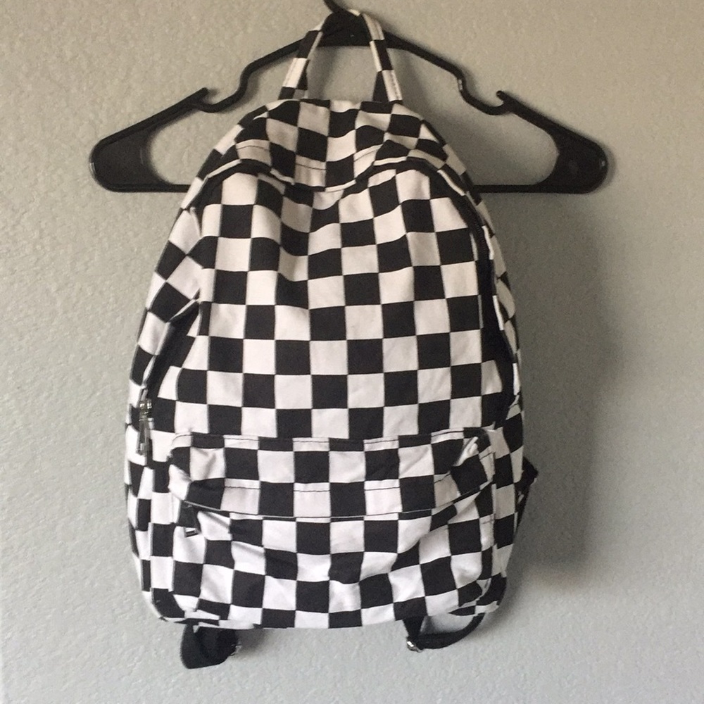 checkered backpack